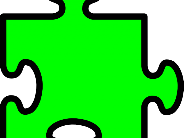 Green Clipart Puzzle - Transparent Background Puzzle Pieces Clipart - Png Download (640x480), Png Download