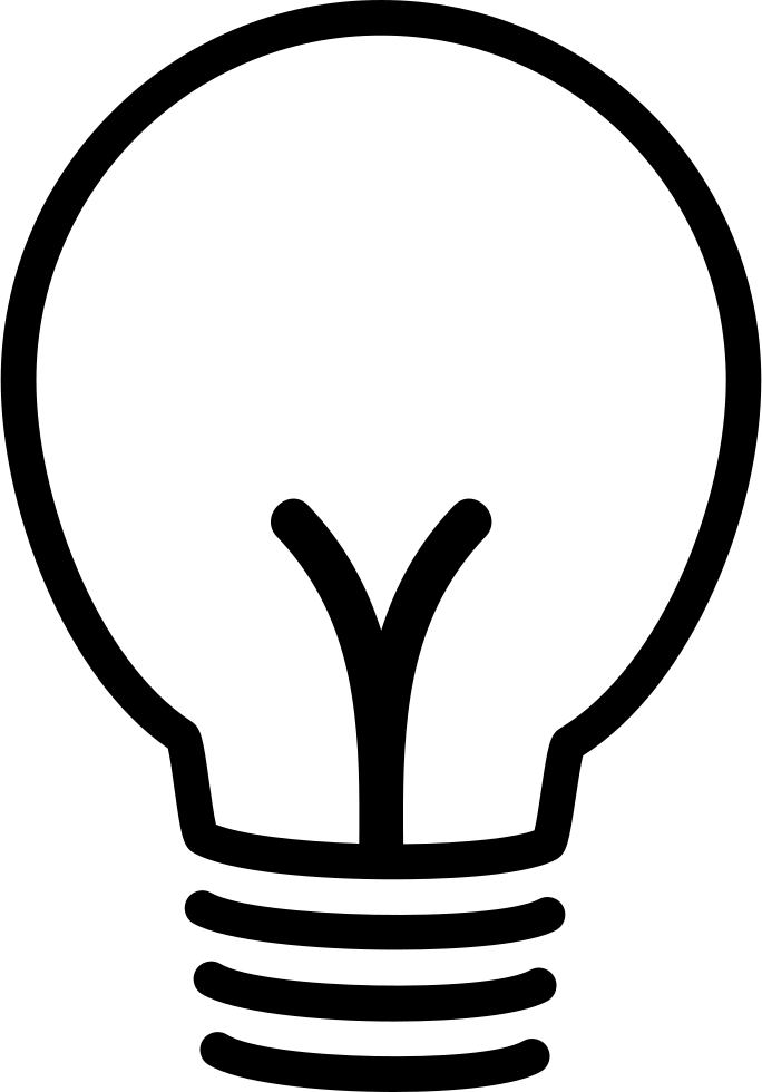 Light Bulb Variant Outline Comments - Bombilla Blanca Png Clipart (684x980), Png Download