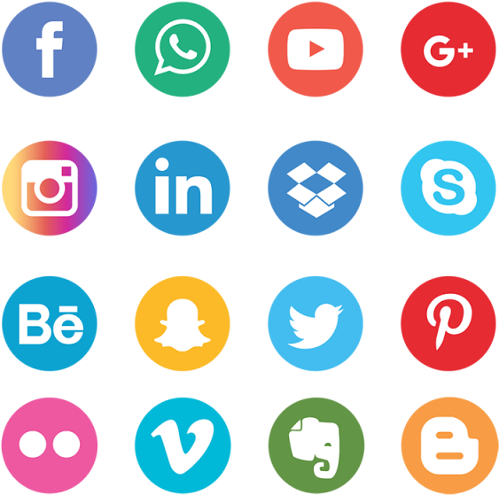640 X 640 15 - Social Media Icon Blue Clipart (640x640), Png Download