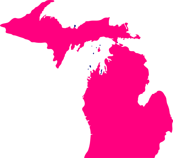 State Of Michigan Transparent Clipart (600x547), Png Download