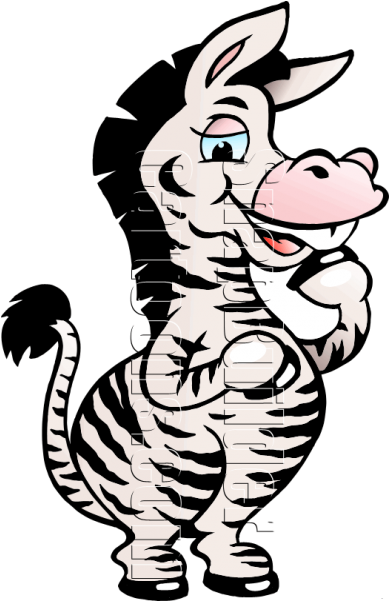 Zebra Standing On Hind Legs Mascot Logo - Zebra Clipart (600x600), Png Download