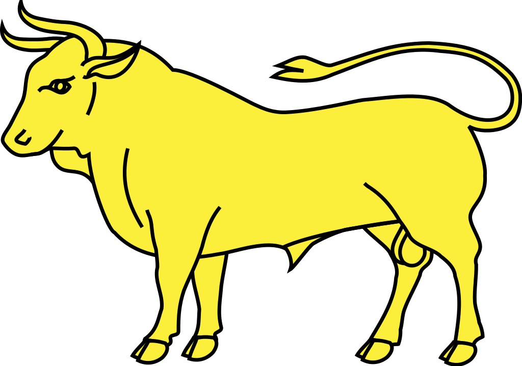 Meuble Héraldique Taureau - Bull Heraldry Clipart (1024x718), Png Download