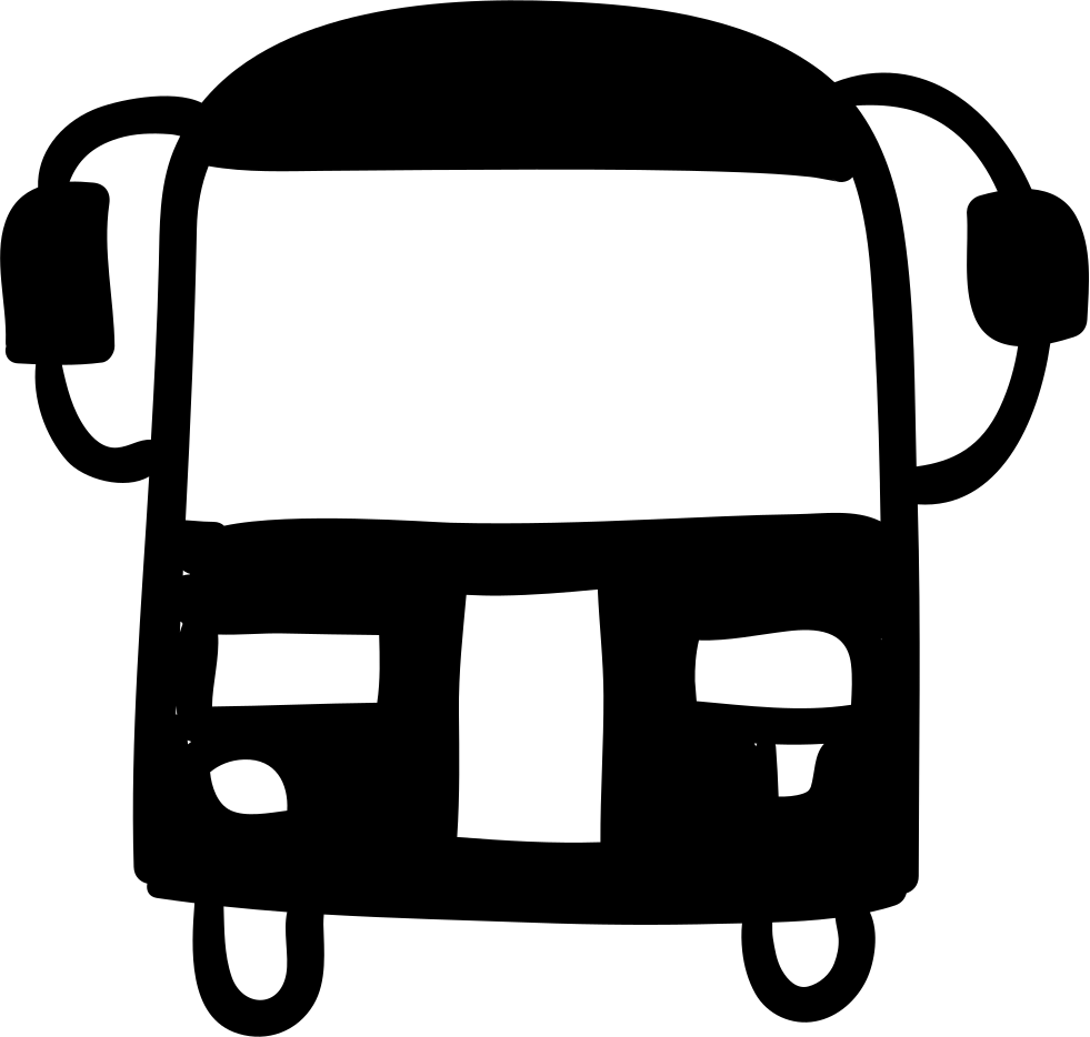School Bus Hand Drawn Transport Comments - Bus Clipart (981x934), Png Download