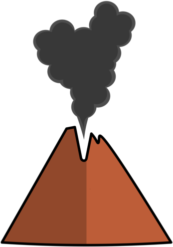 Volcano Illustration Design - Illustration Clipart (707x600), Png Download