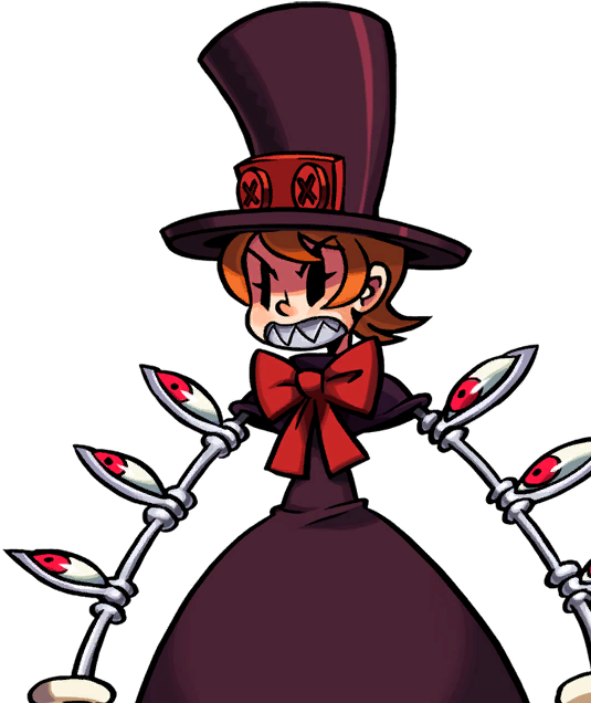Skullgirls Peacock Nonon Clipart (558x647), Png Download