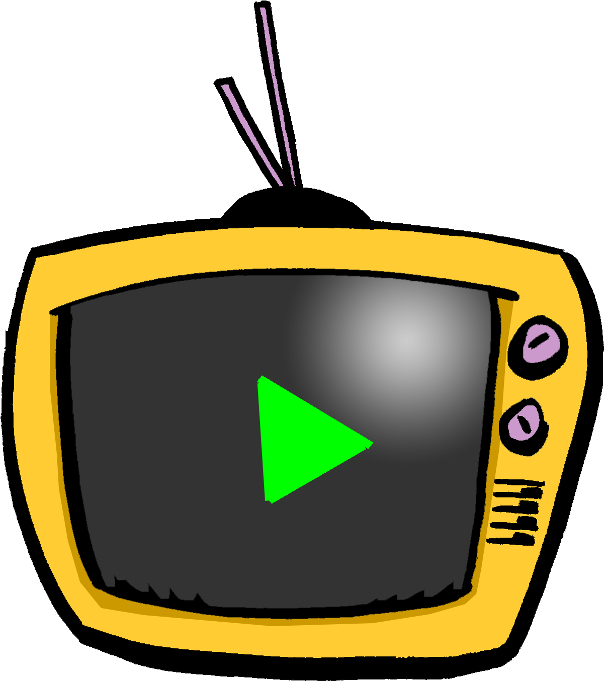 Tv Icon Clipart (1368x1376), Png Download