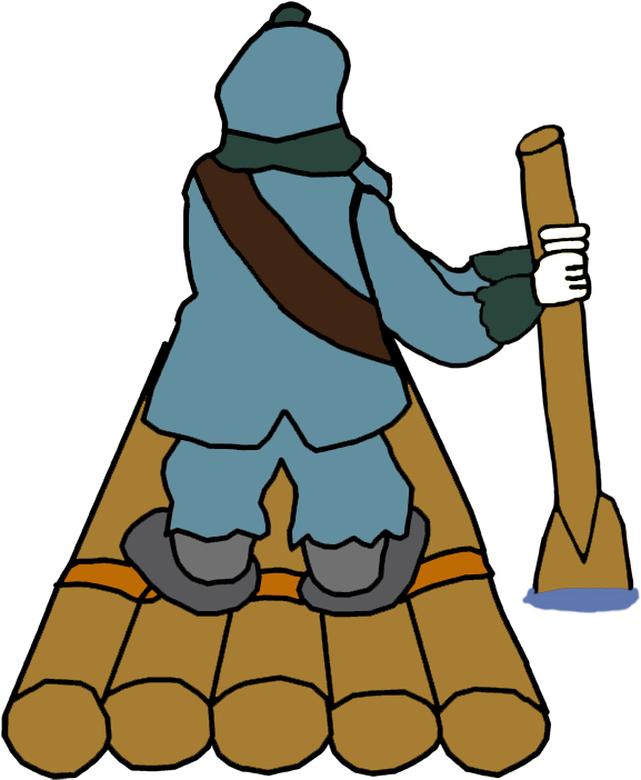 I Have Finish With A Character And Map For Raft Game - Raft Animated Clipart (724x850), Png Download