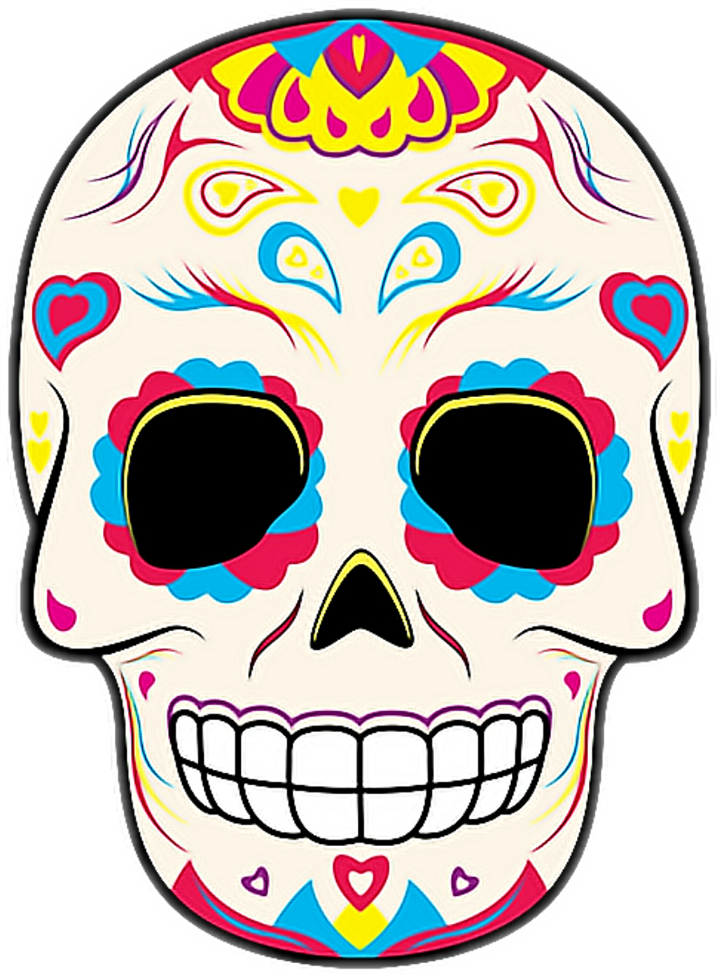 Report Abuse - Calavera Clipart (1024x1392), Png Download