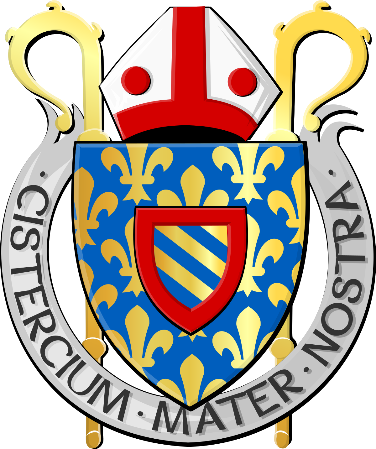Coat Of Arm Cistercian Clipart (1200x1433), Png Download