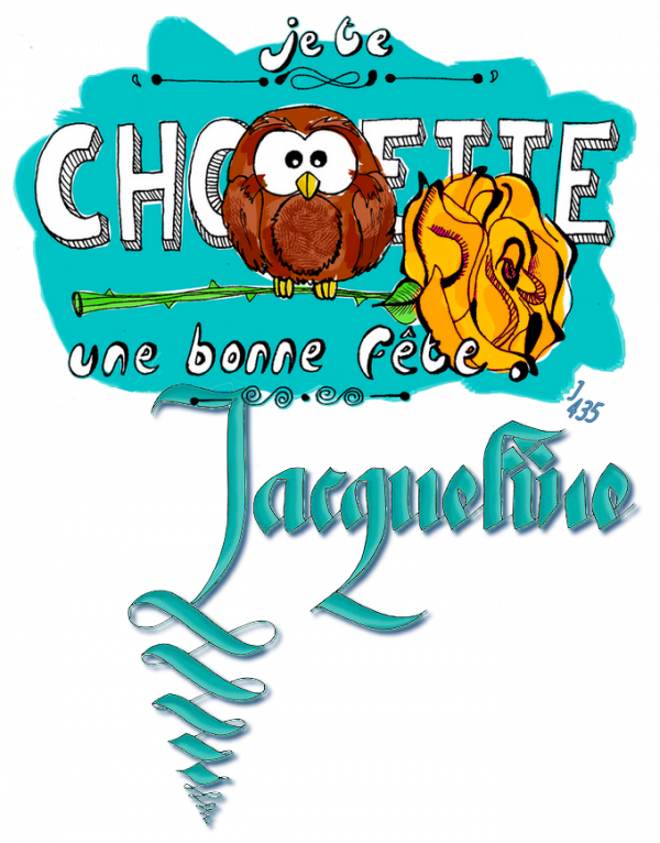 8 Février ❀~ Bonne Fête Jacqueline ~❀ Merci Pour Les - Illustration Clipart (600x766), Png Download