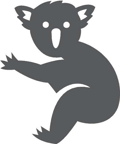 Koala-grey - Cartoon Clipart (590x590), Png Download