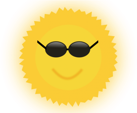 Sun Clipart Sunglasses - Cool Sun Transparent - Png Download (640x480), Png Download