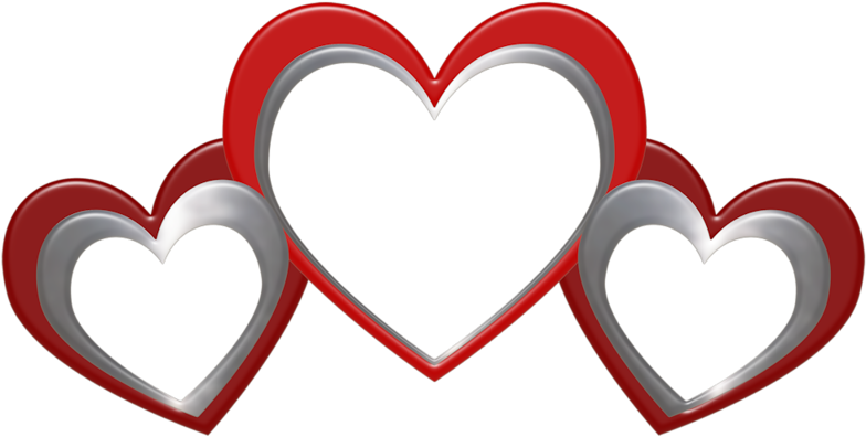 Hearts ‿✿⁀♡♥♡❤ Happy Valentines Day, Red Hearts, Boarders - Heart Clipart (800x408), Png Download