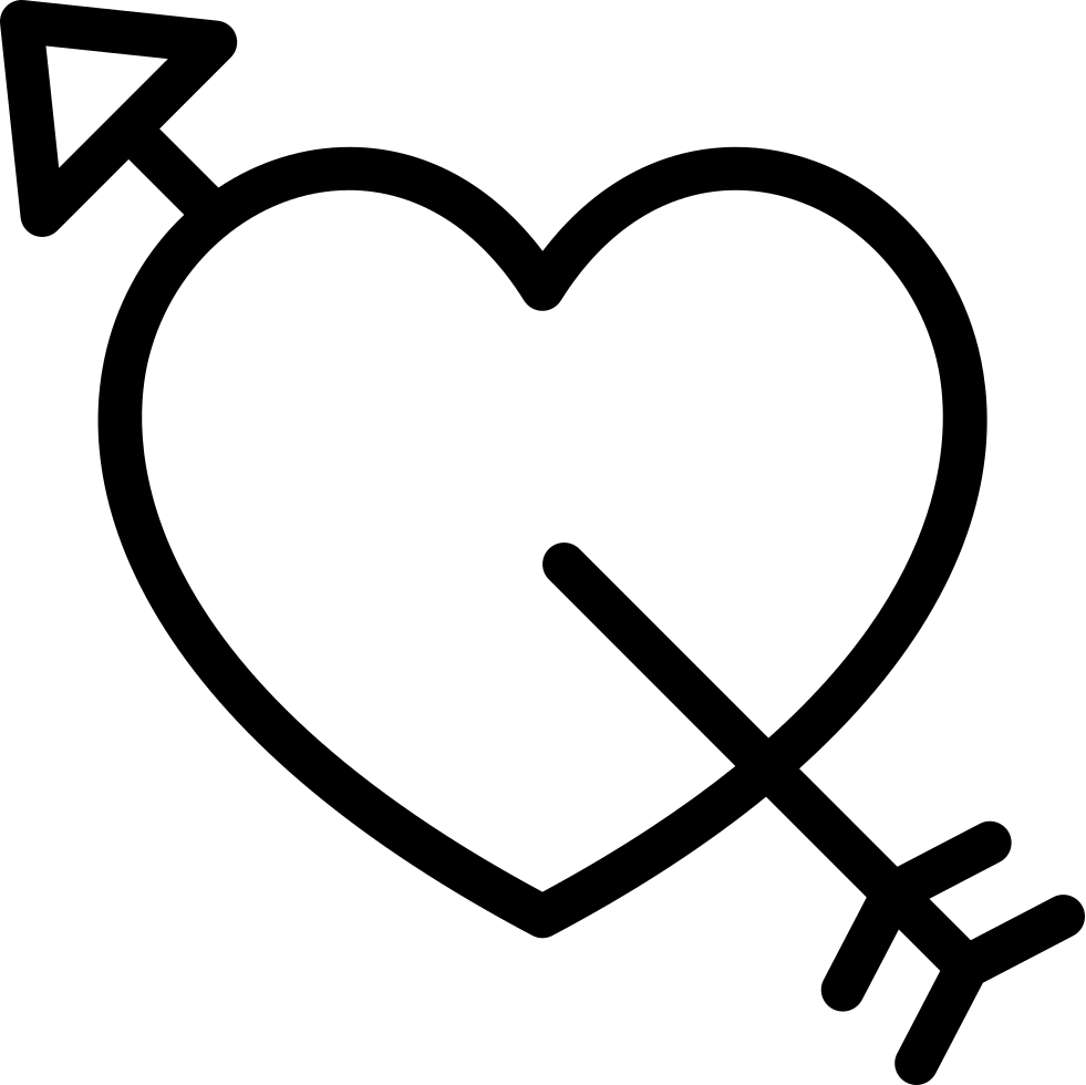 Heart With Arrow Comments - Heart With Arrow Svg Free Clipart (981x980), Png Download