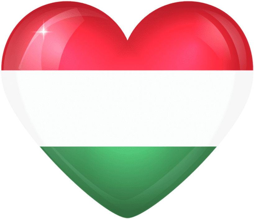 Free Png Download Hungary Large Heart Flag Clipart - Heart Transparent Png (850x724), Png Download