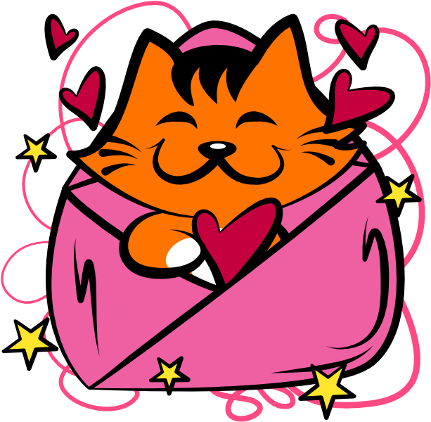 Kiki Adores Surprise Letter Gift Clipart (618x618), Png Download