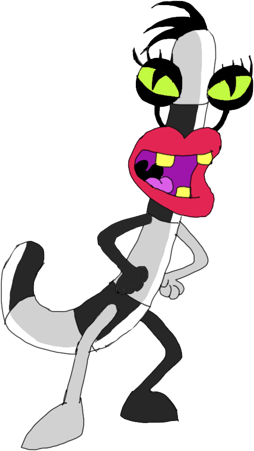 Oblina Kinda 80s Style By Cool Caleb-d81src5 - Cartoon Clipart (501x887), Png Download