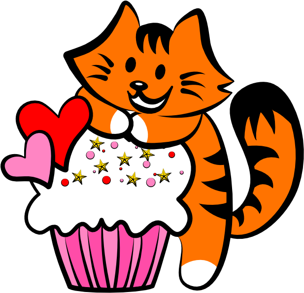 Kiki Adores Valentine Cupcake Clipart (618x618), Png Download