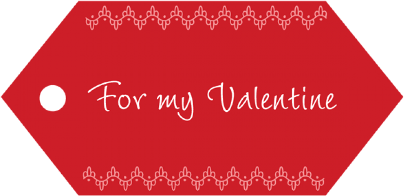 Free Png Valentine Labelpicture Png Images Transparent - Valentines Day Png Clipart (850x505), Png Download