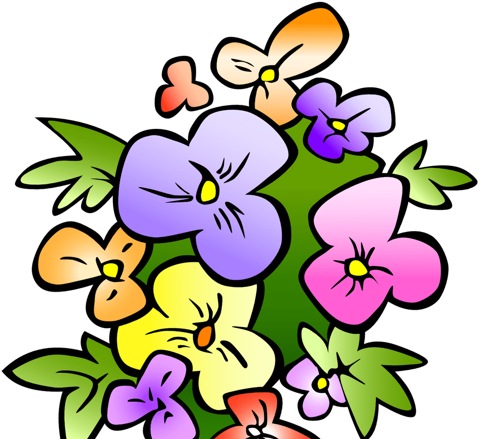 Belated Birthday Clip Art Clipartsco - Flower Pic Birthday Png Transparent Png (1368x855), Png Download