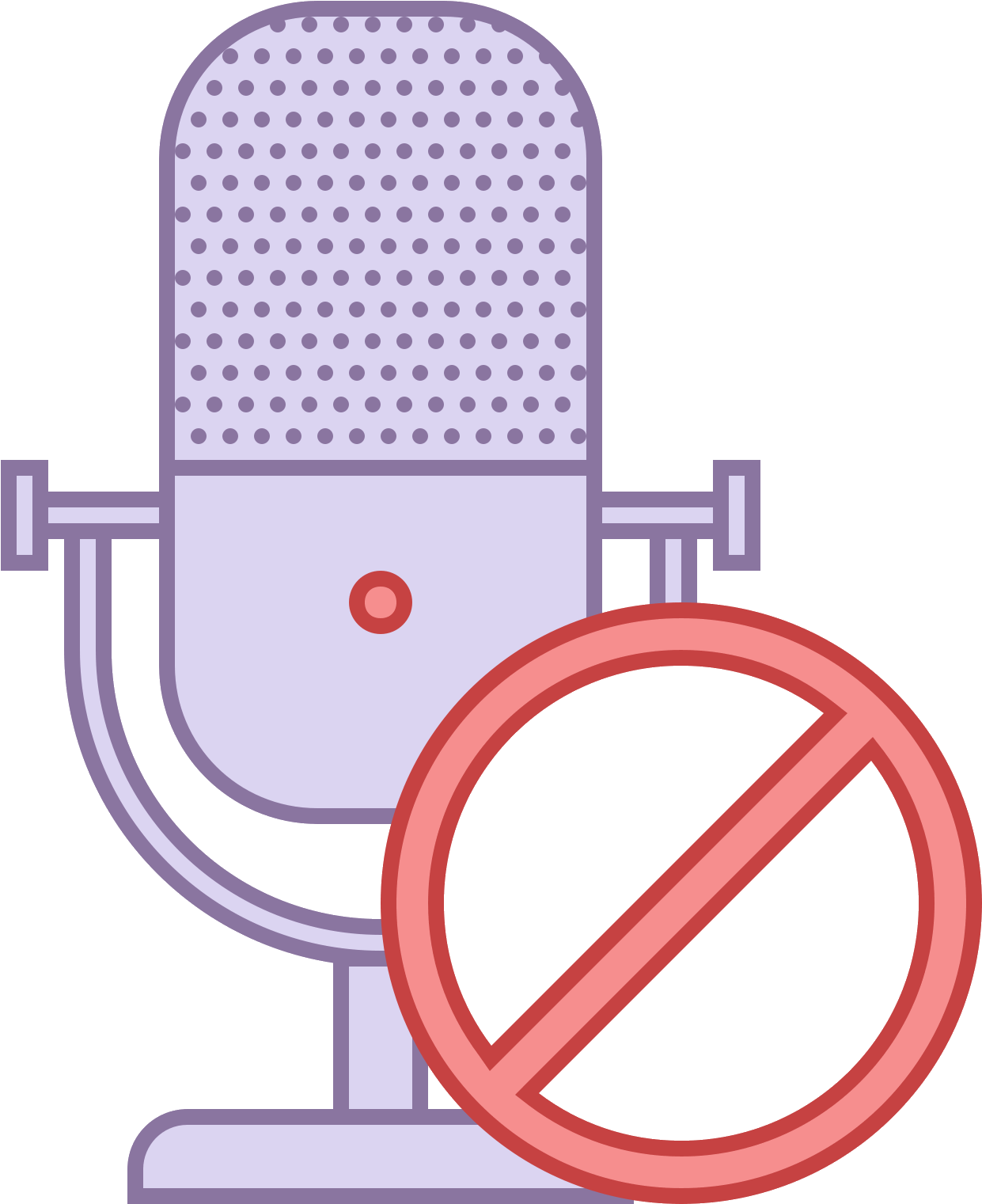 1600 X 1600 7 0 - Microphone With A Line Through Clipart (1600x1600), Png Download
