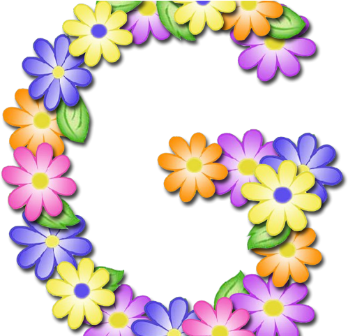 Pastel Clipart Completely - Flower Letter Png Transparent Png (640x480), Png Download