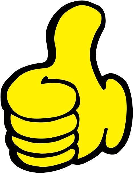 Like Png - Yellow Thumbs Up Png Clipart (611x741), Png Download