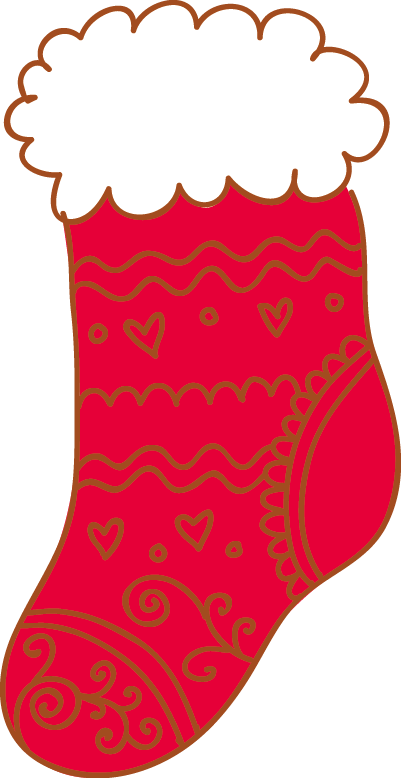 Christmas Sock Hosiery Socks Clipart (401x778), Png Download