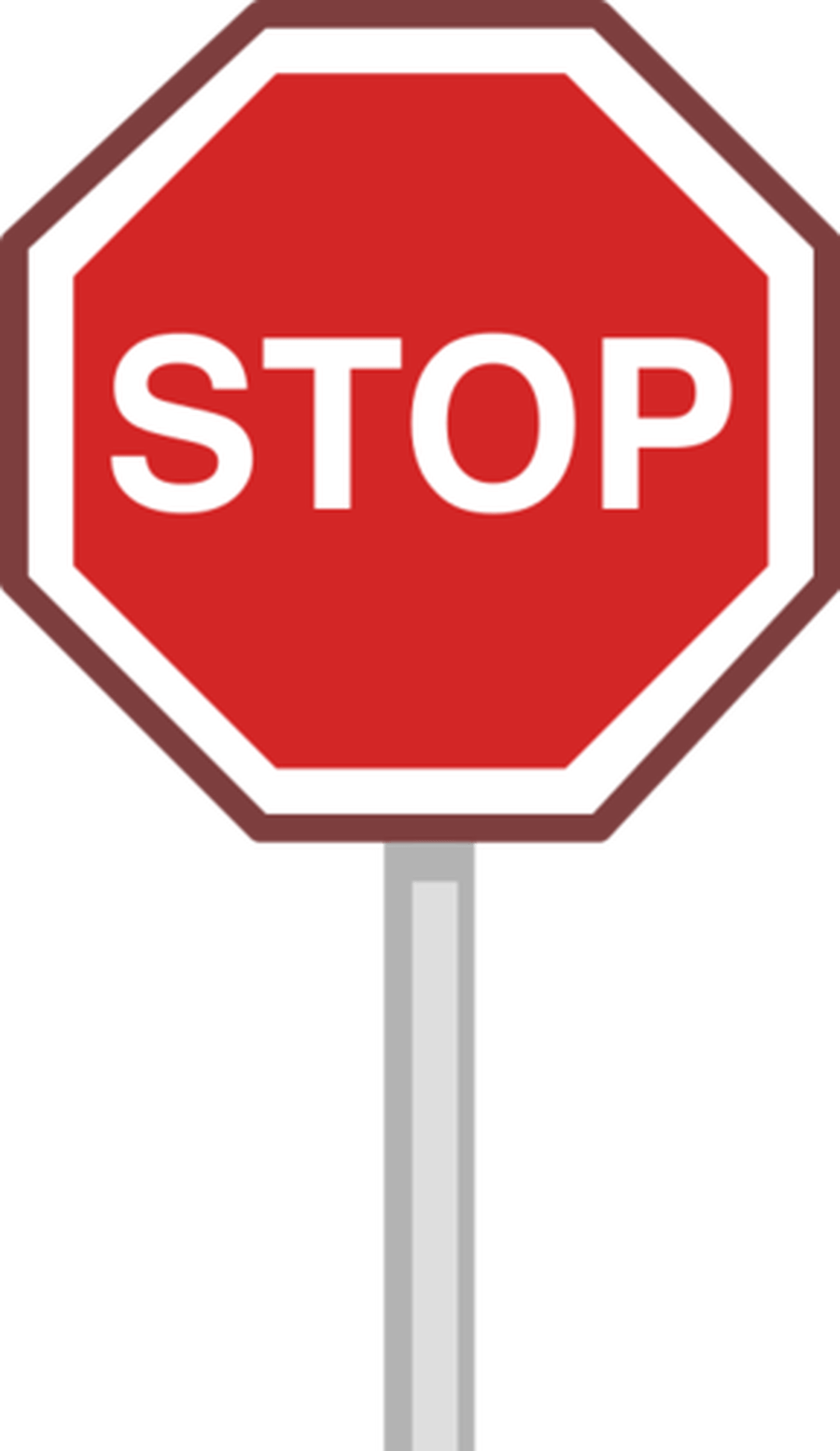Transparent Stop Sign Png Clipart (900x1553), Png Download