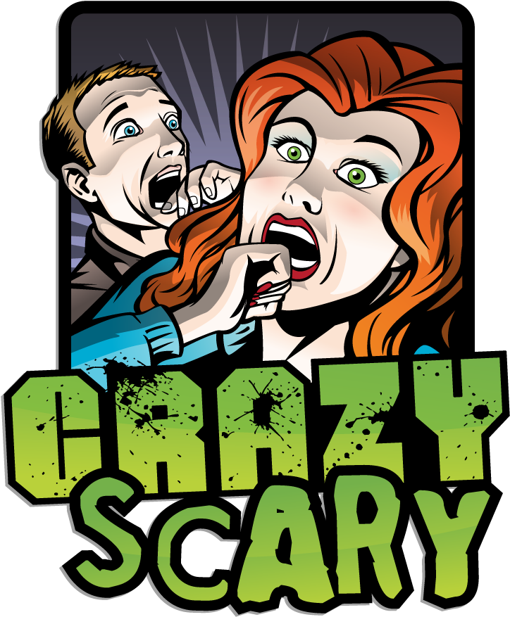 Crazy Scary Logo - Cartoon Clipart (737x895), Png Download