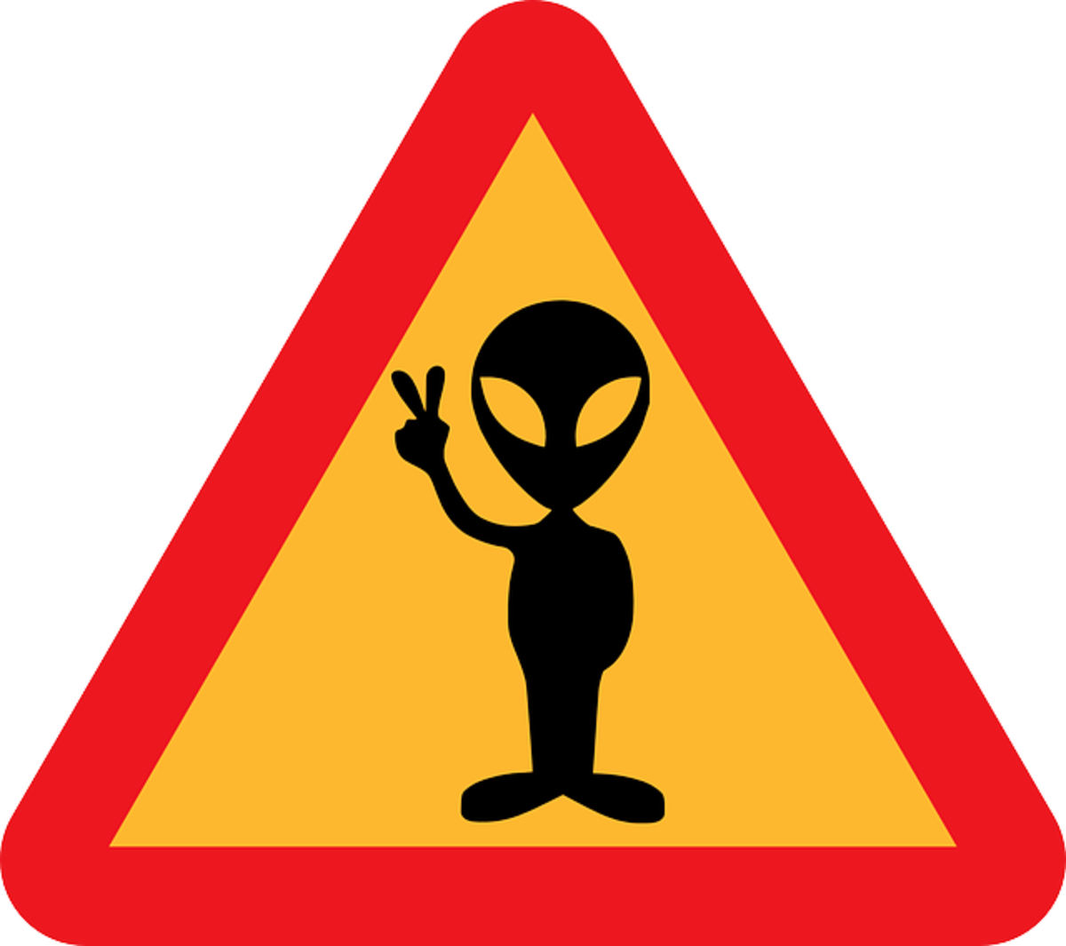 Roadsign Warning Sweden General Caution - Alertness Clipart - Png Download (1062x943), Png Download