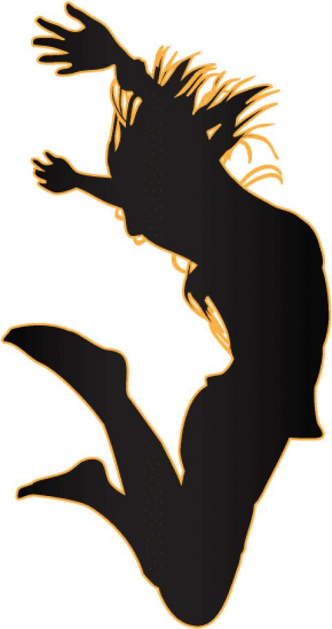 Free Png Download Jumping Girl Silhouette Png Images - Jumping Girl Silhouette Png Clipart (480x909), Png Download