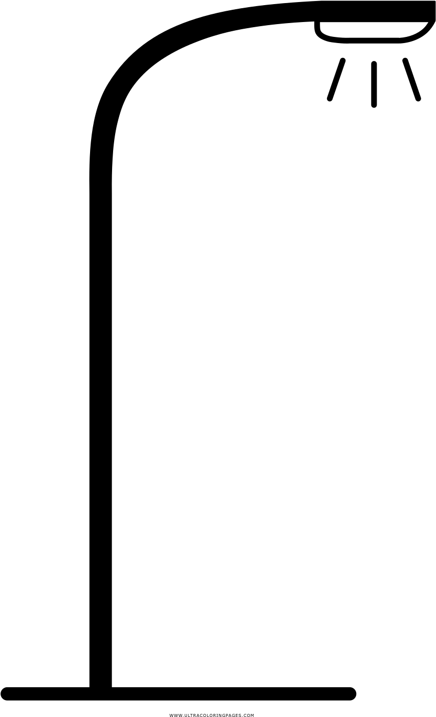 Street Light Coloring Page Clipart (1000x1481), Png Download