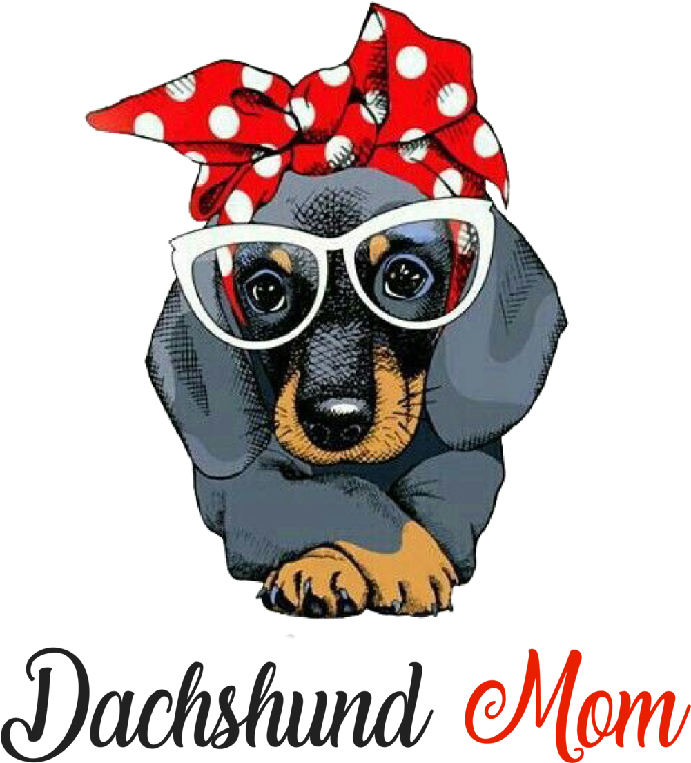 Dachshund Mom W Bandana Clipart (1000x1130), Png Download