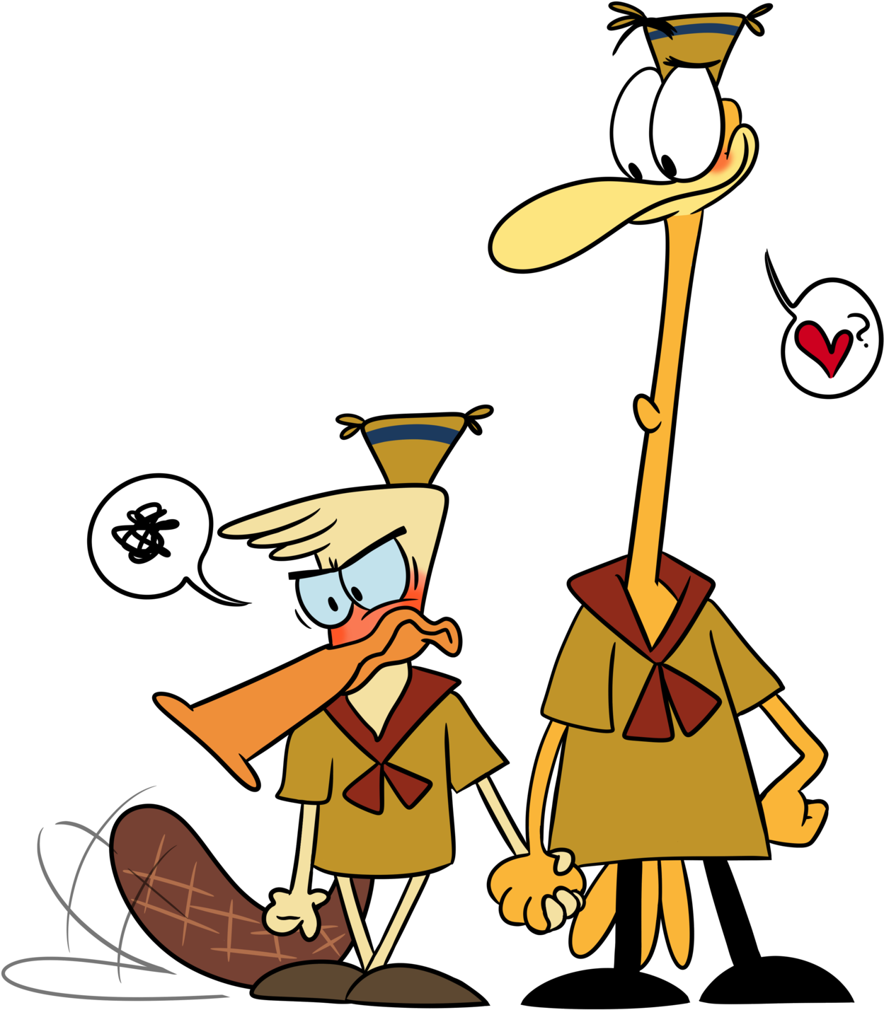 “another Cute Commission For My Buddy, @president- - Cartoon Clipart (1280x1462), Png Download