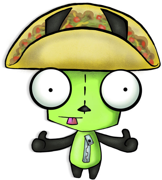 Matrix Tacos Catering Clip Art Library Rh Clipart Library - Taco Gir Invader Zim - Png Download (808x800), Png Download