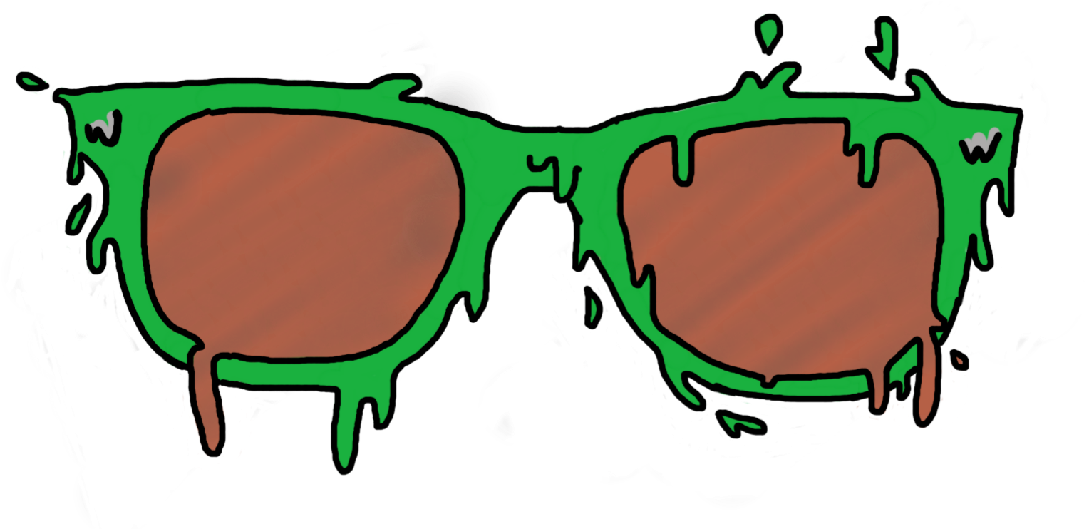 Grimeart Ftestickers Glasses Slimeart - Grime Art Glasses Clipart (1789x828), Png Download