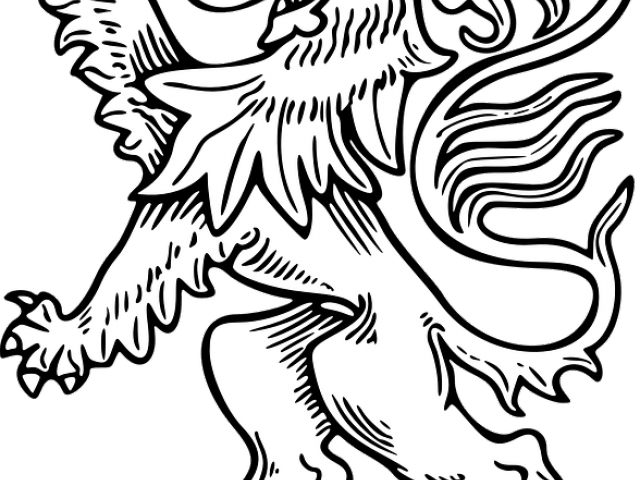 White Lion Clipart Lion Outline - Png Download (640x480), Png Download