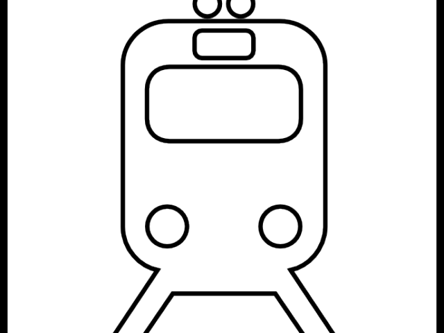 Train Station Clipart Black And White - Train - Png Download (640x480), Png Download