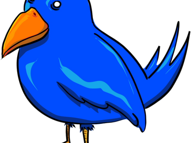 Blue Cartoon Bird Shower Curtain Clipart (640x480), Png Download