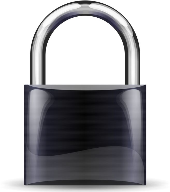 File - Padlock-black - Svg - Pad Lock Black Clipart (600x600), Png Download