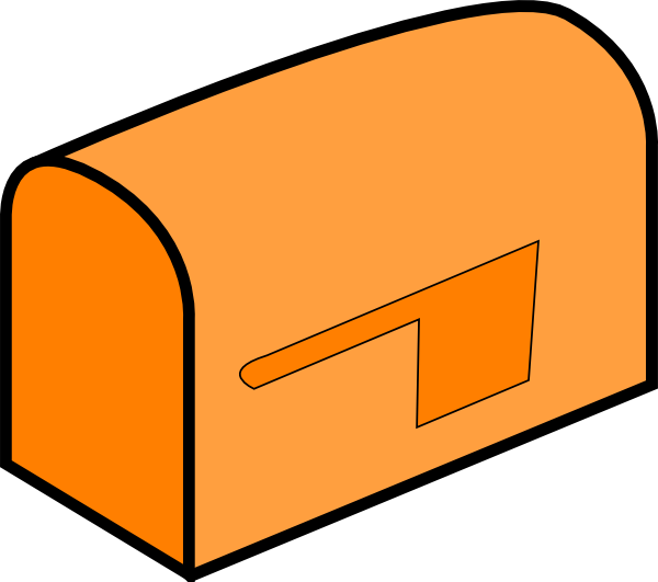 Orange Mailbox Clipart - Png Download (600x531), Png Download