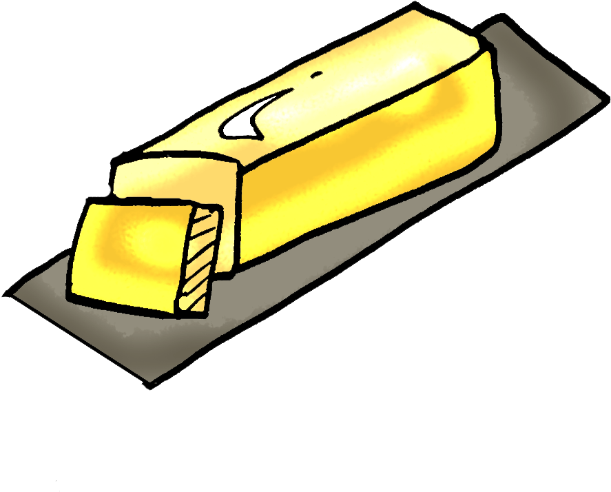Butter Stick Clipart Outline - Butter Clipart Png Transparent Png (1059x892), Png Download