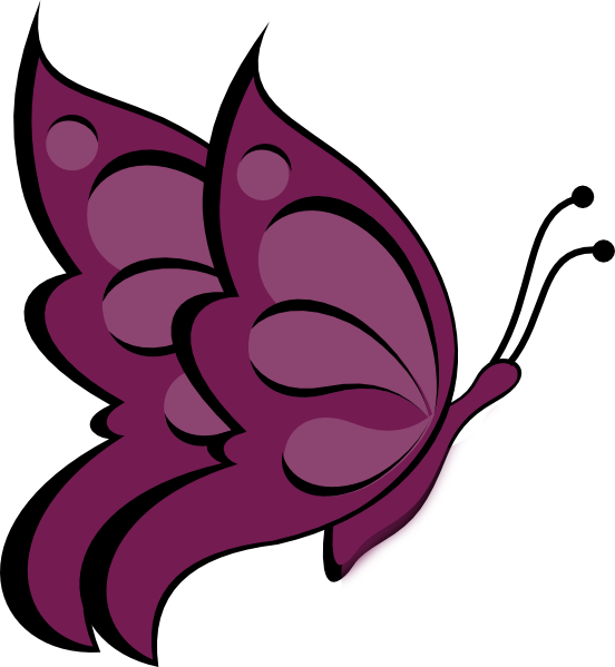 Sideways Butterfly Clip Art Clipart Butterfly Drawing - Butterfly Images For Drawing With Colour - Png Download (552x599), Png Download