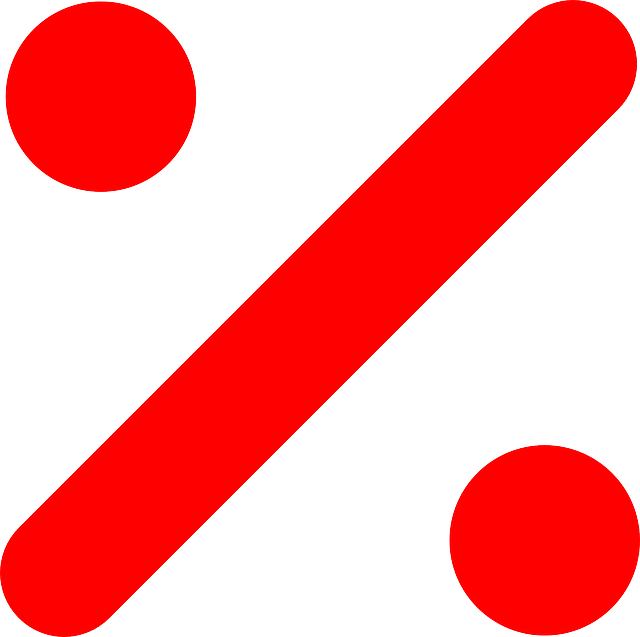 Red Percentage Sign Logo Quiz Clipart (600x597), Png Download