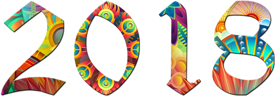 Vector Record Happy New Year Clipart - Año 2018 - Png Download (960x449), Png Download