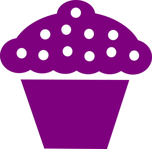 Purple Cupcake Clip Art - Png Download (600x589), Png Download
