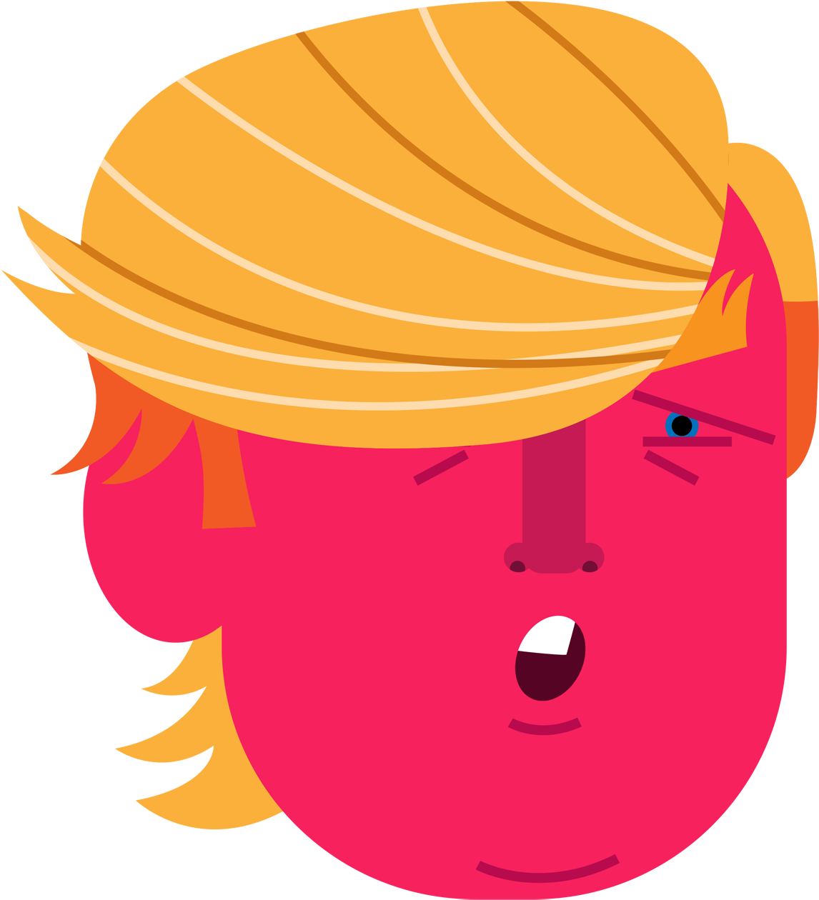 He's A New York Icon, And Like The Knicks, People Either - Trump Flat Icon Clipart (1200x1365), Png Download