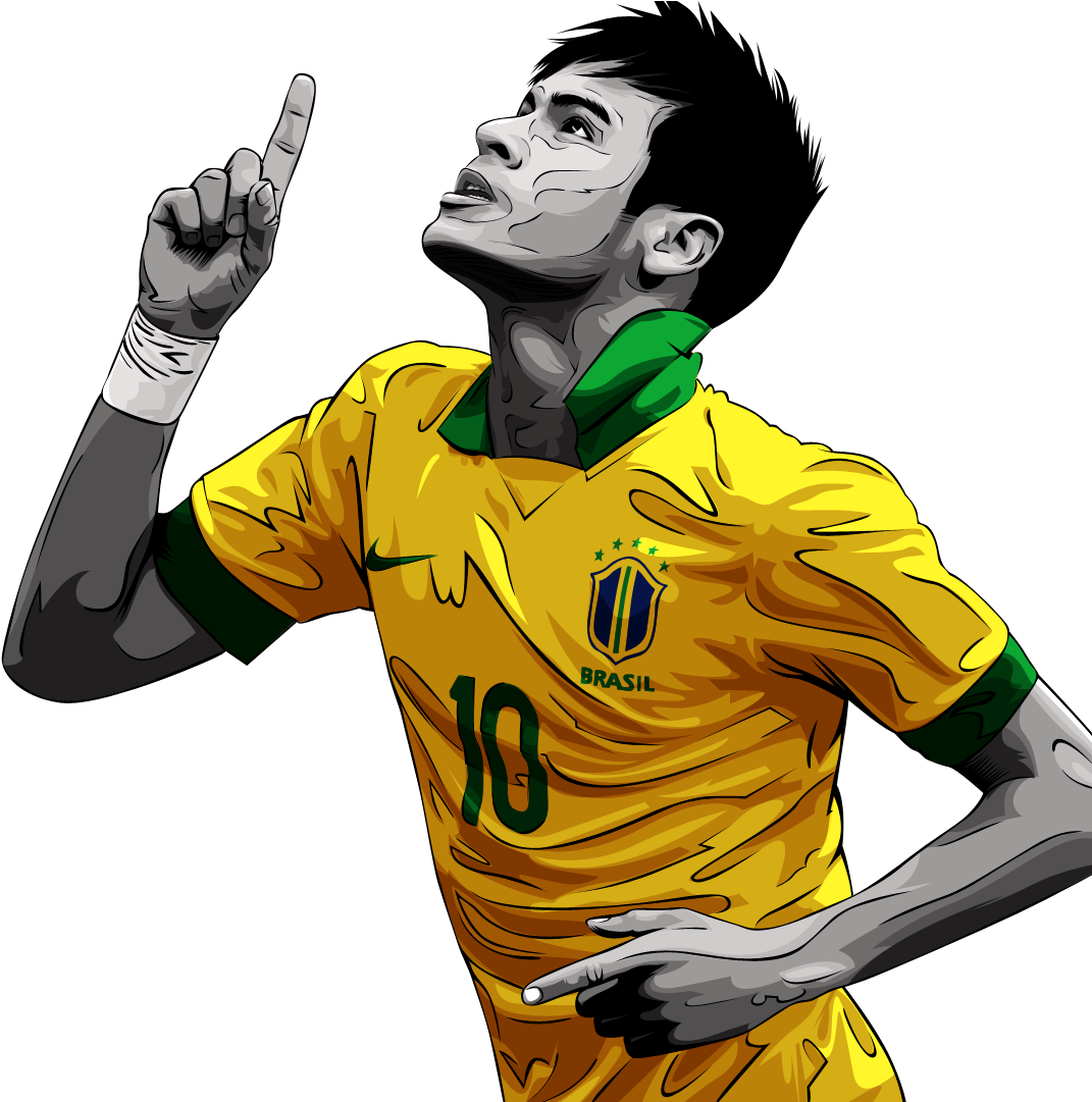 Neymar 10 Brazil Drawing Png Free Paw Patrol Clipart - Support Brazil World Cup 2018 Transparent Png (1080x1080), Png Download