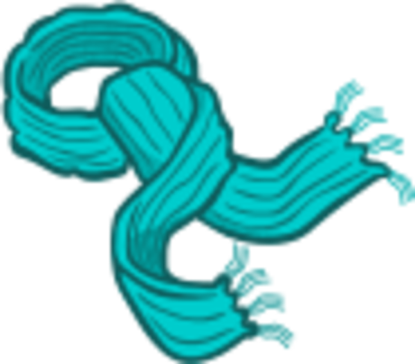 Coloured Scarves Cliparts - Schal Clipart Kostenlos - Png Download (600x526), Png Download